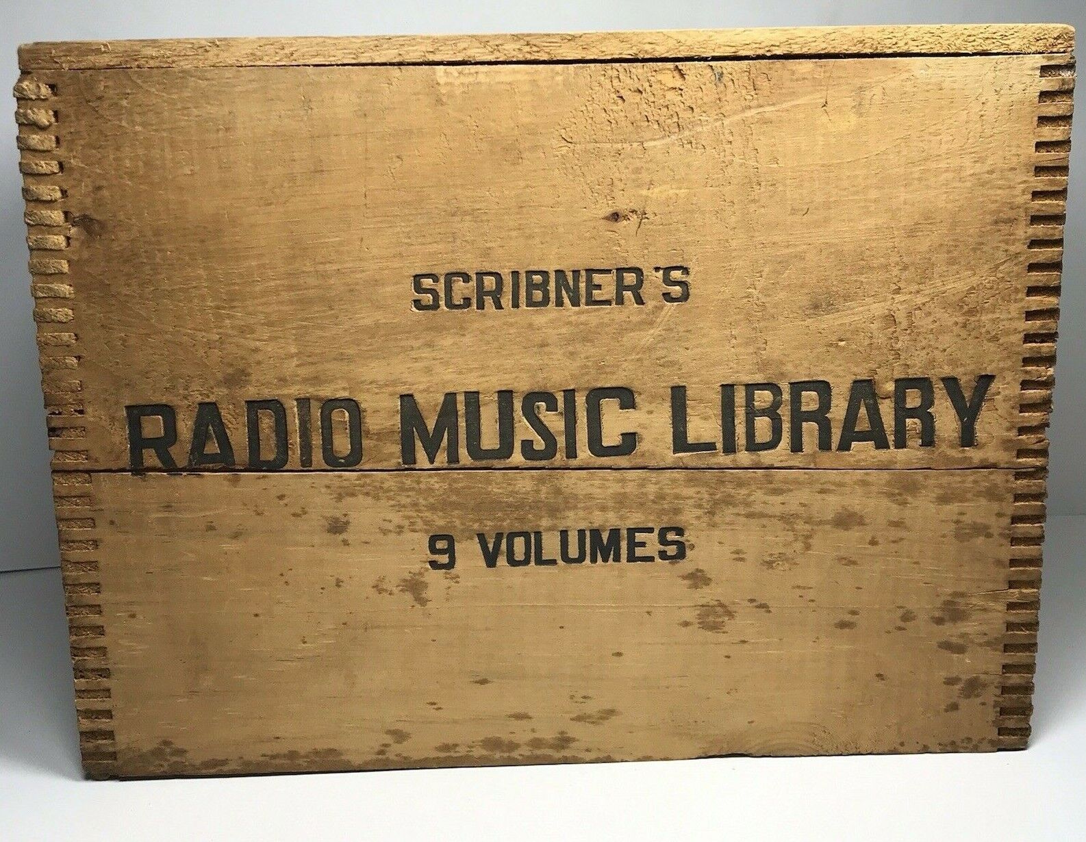 Scribner's Radio Music Library 9 Volumes Wooden Shipping Crate Box W/ Postage