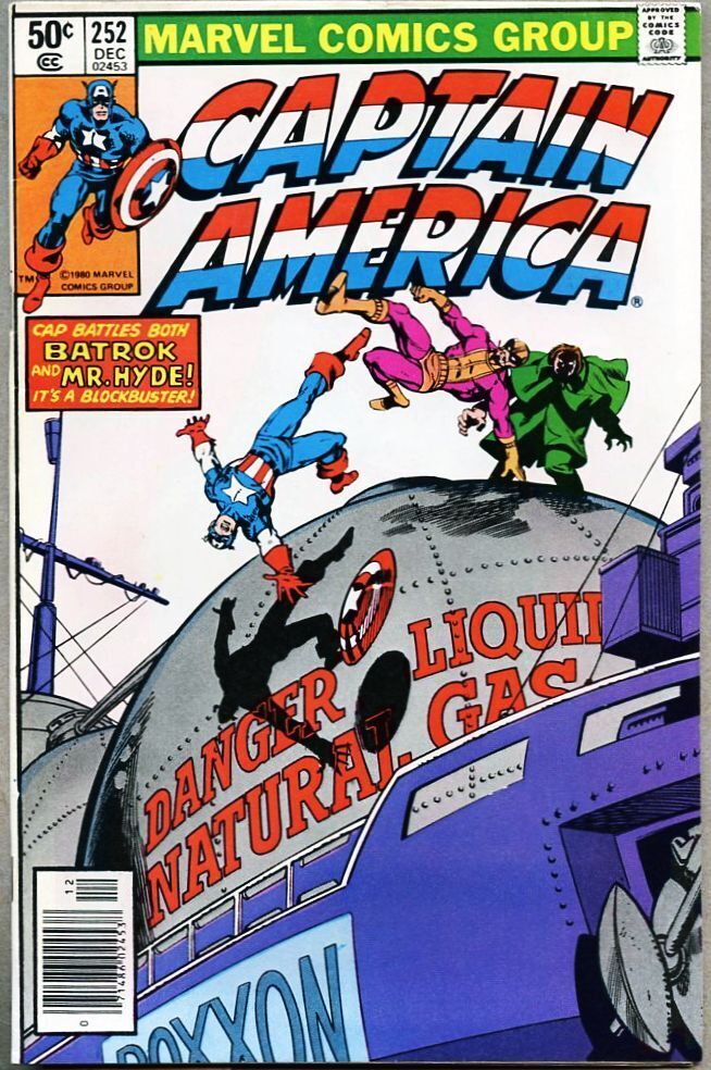 Captain America #252-1980 vf- 7.5 John Byrne Batroc Mr Hyde Newsstand