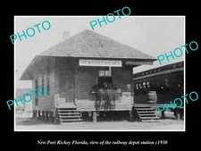 Newport Richey Florida The Railroad Depot Station c1930 Old Large Historic Photo picture