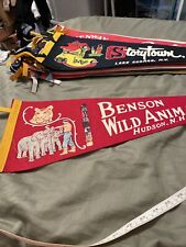 VTG New Hampshire souvenir felt pennant Benson Wild Animal Farm flag picture
