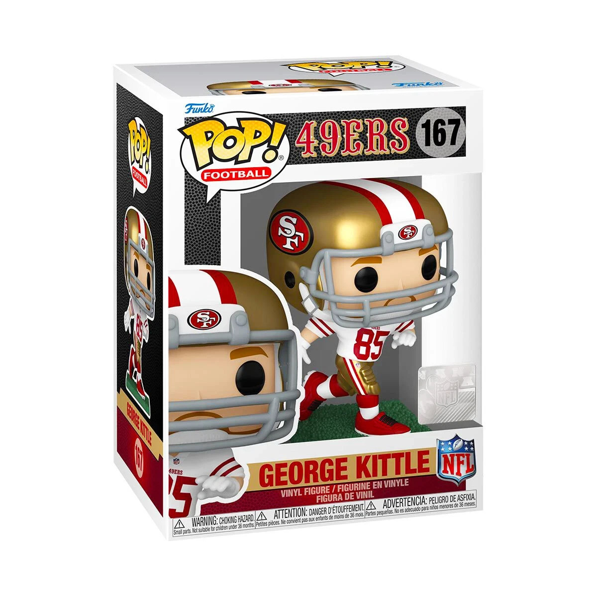 George Kittle (White Away Jersey) San Francisco 49ers NFL Funko Pop Football 167 George Kittle (White Away Jersey) San Francisco 49ers NFL Funko Pop Football 167