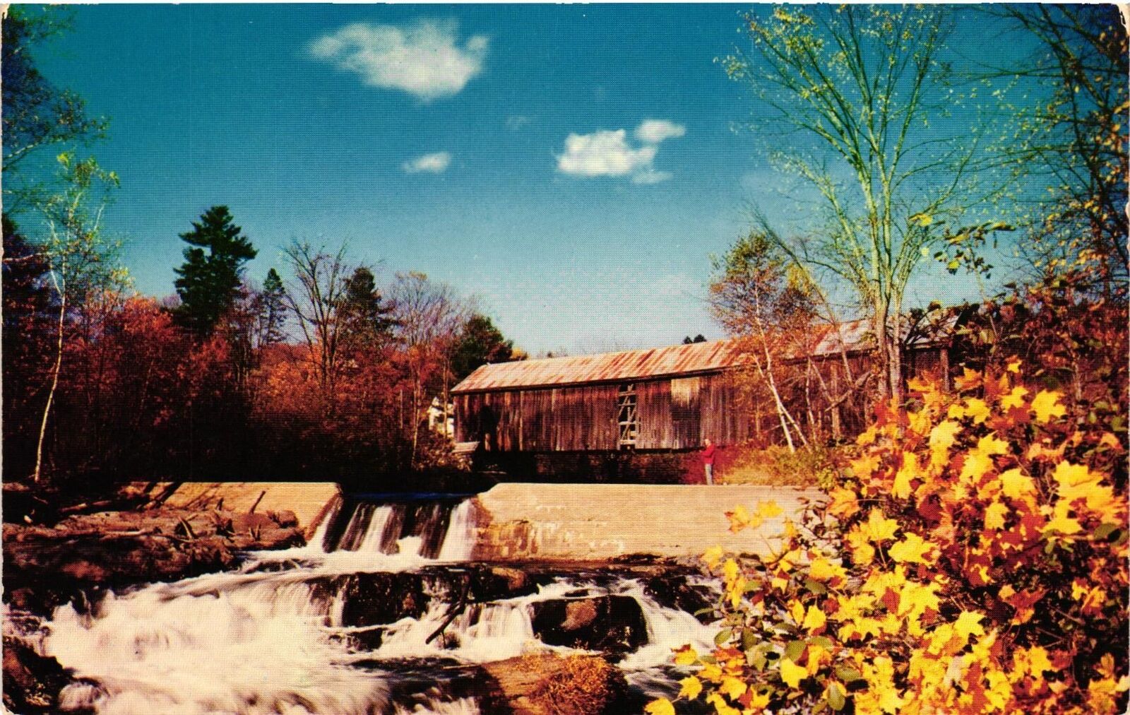 Vintage Postcard- Covered Bridge, Thetford Center, VT.