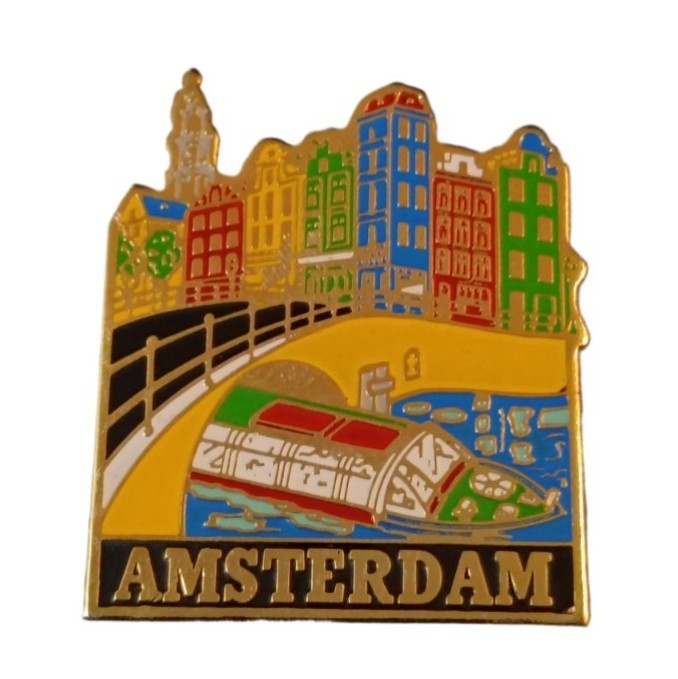 Amsterdam Netherlands Scenic Travel Souvenir Pin Amsterdam Netherlands Scenic Travel Souvenir Pin