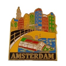 Amsterdam Netherlands Scenic Travel Souvenir Pin picture