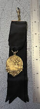 Vintage 1912 The Celebrated Washington Elm Cambridge Mass Watch Fob Ribbon Medal picture