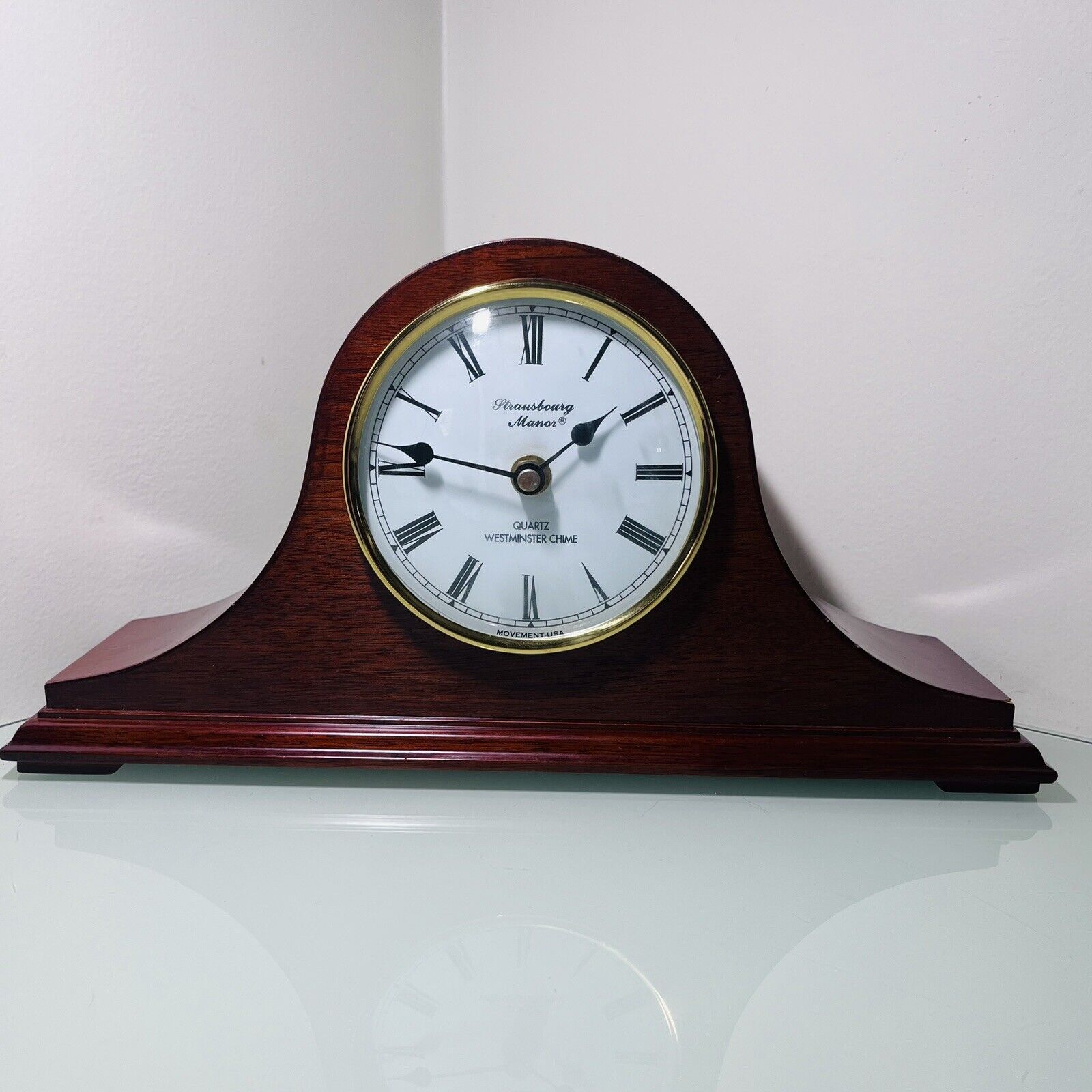 Strausbourg Manor Westminster Chime Quartz Mantle Clock Tested Working