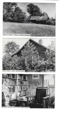 3 Views of Poet Robert Frost's Home Ripton Vermont RPPC Postcards 5036 picture