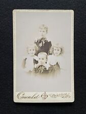 Antique Bloomfield Connecticut Identified Children Cabinet Photo Card picture