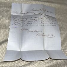 Antique 1852 Pre Civil War Era Letter from Nantucket Massachusetts to Andover picture