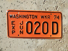 Washington Wrecker 74 license plate picture