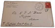 DECEMBER 1902 RUTLAND RAILROAD TRAIN #52 ALBURGH & ALBANY RPO HANDLED ENVELOPE picture