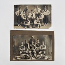 1918-19 East Mauch Chunk High School Basketball RPPC Postcards Boys Girls PA picture