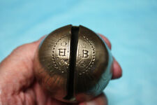 Vintage  brass   petal sleigh bell size #10. Signed  H. B. (Hiram Barton).  (X) picture