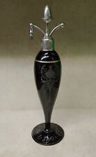 1920's DeVilbiss Perfume Atomizer Black Cambridge Silver Acorn Top Very Very... picture