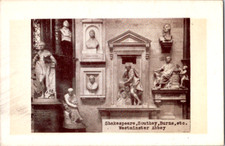 Vintage Postcard Westminster Abbey London England Poet Statues picture