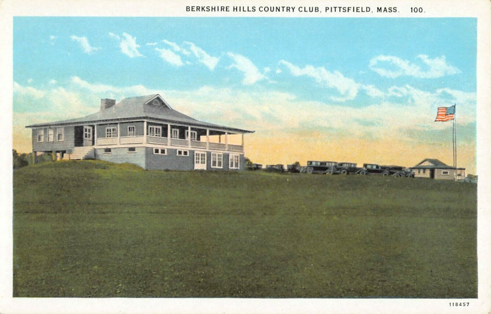 Old Vintage Postcard BERKSHIRE HILLS COUNTRY CLUB PITTSFIELD MA