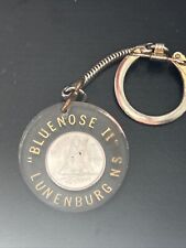 Vintage Silver 1966 Bluenose II Dime Lunenburg NS Keychain Souvenir Coin Money picture