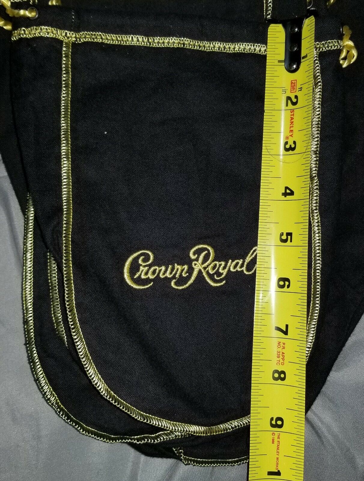 Crown Royal Whiskey Bag - 1 Liter Black Gold Drawstring