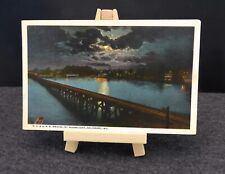 Salisbury, MD - B. C. & A. Railroad Bridge by Moonlight Maryland Postcard picture