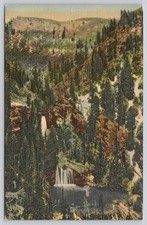 Hanging Lake Park Glenwood Canyon CO 1950 Linen Postcard Sanborn picture