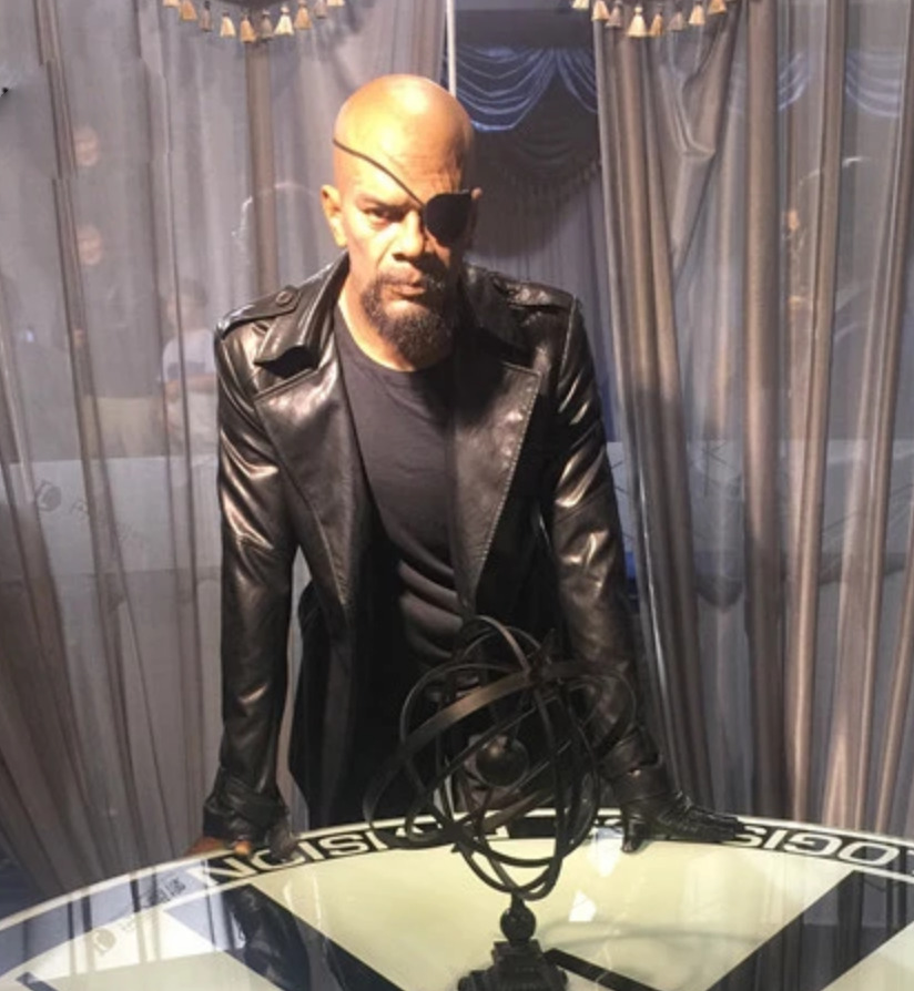 Life Size Avengers Nick Fury Samuel Wax Resin Statue Realistic Prop Display 1:1