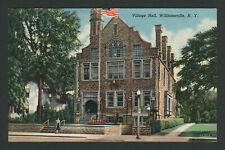 Williamsville Erie County NY: 1930s Linen Postcard VILLAGE HALL picture