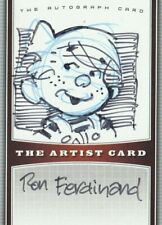 DENNIS THE MENACE LEGENDARY ARTIST RON FERDINAND SIGNED & SKETCH ARTIST CARD  picture