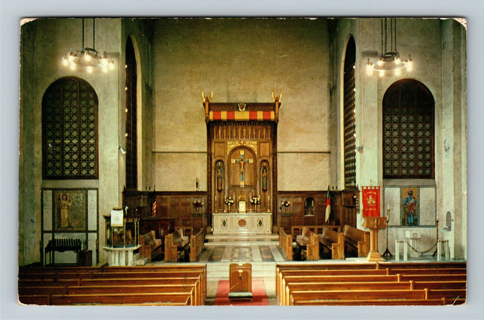 St Martins NY-New York, Interior Of Church Vintage Souvenir Postcard