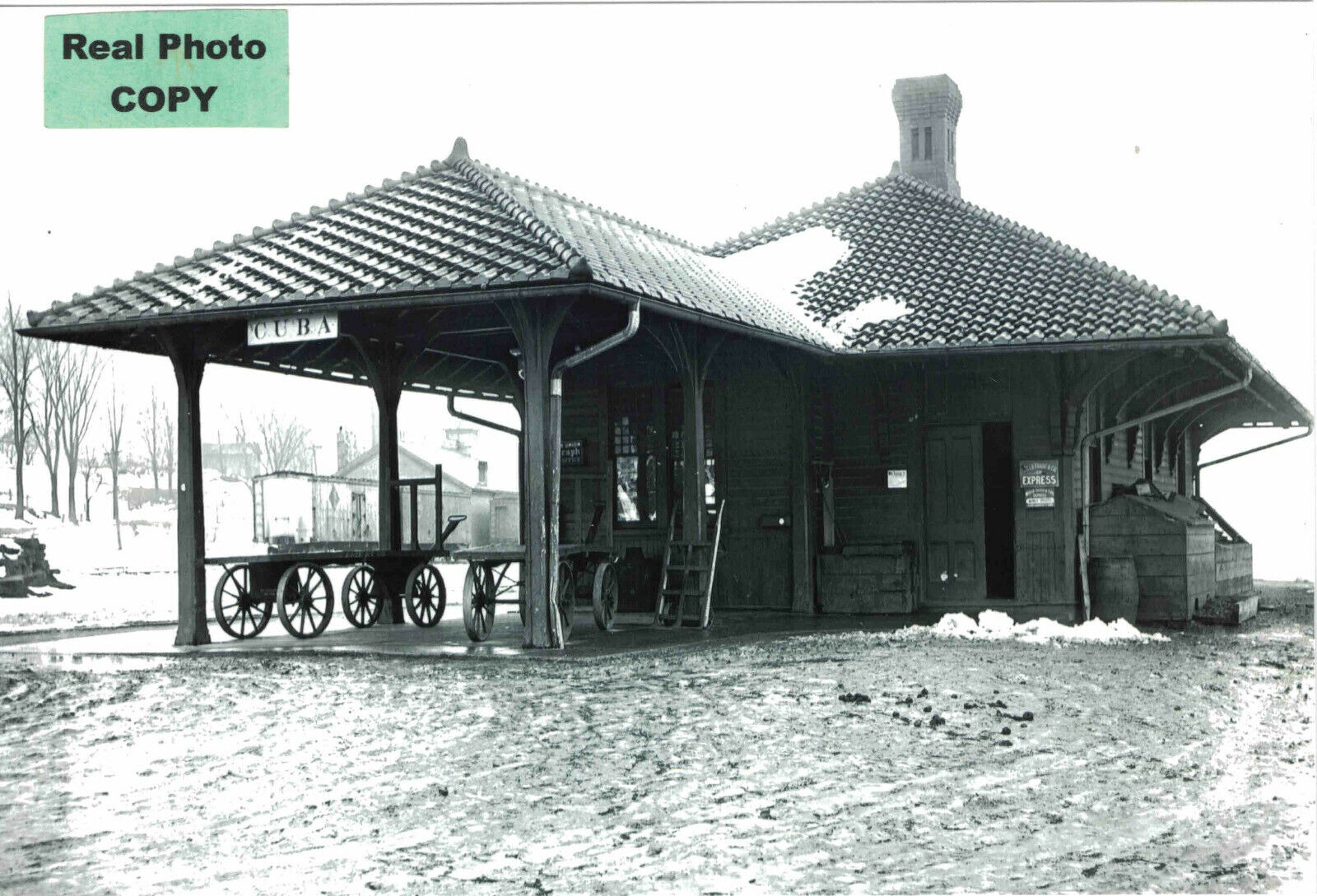 Erie Railroad Depot (train station) at Cuba, Allegany Co., NY