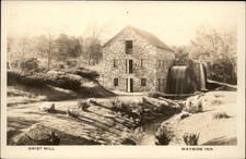 Grist Mill Wayside Inn Sudbury Massachusetts  1920s vintage postcard picture
