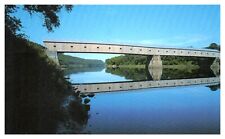 Windsor Cornish Bridge Spanning Connecticut River Vermont N H Chrome Postcard picture