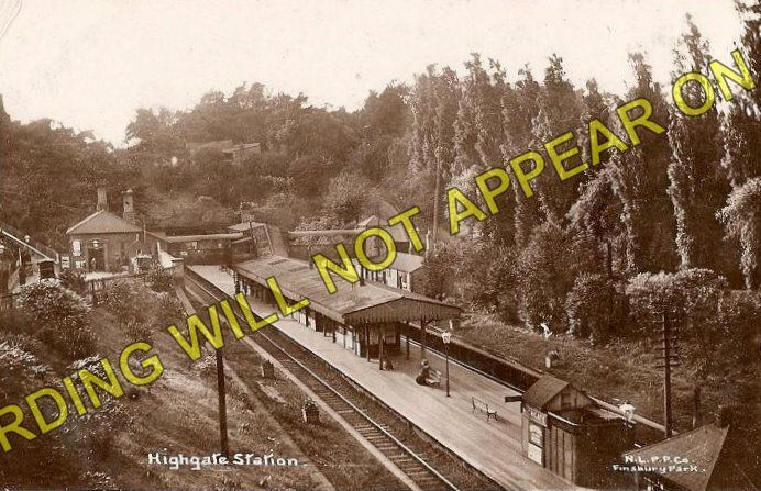 Highgate Railway Station Photo. Crouch End to East Finchley Line (2)
