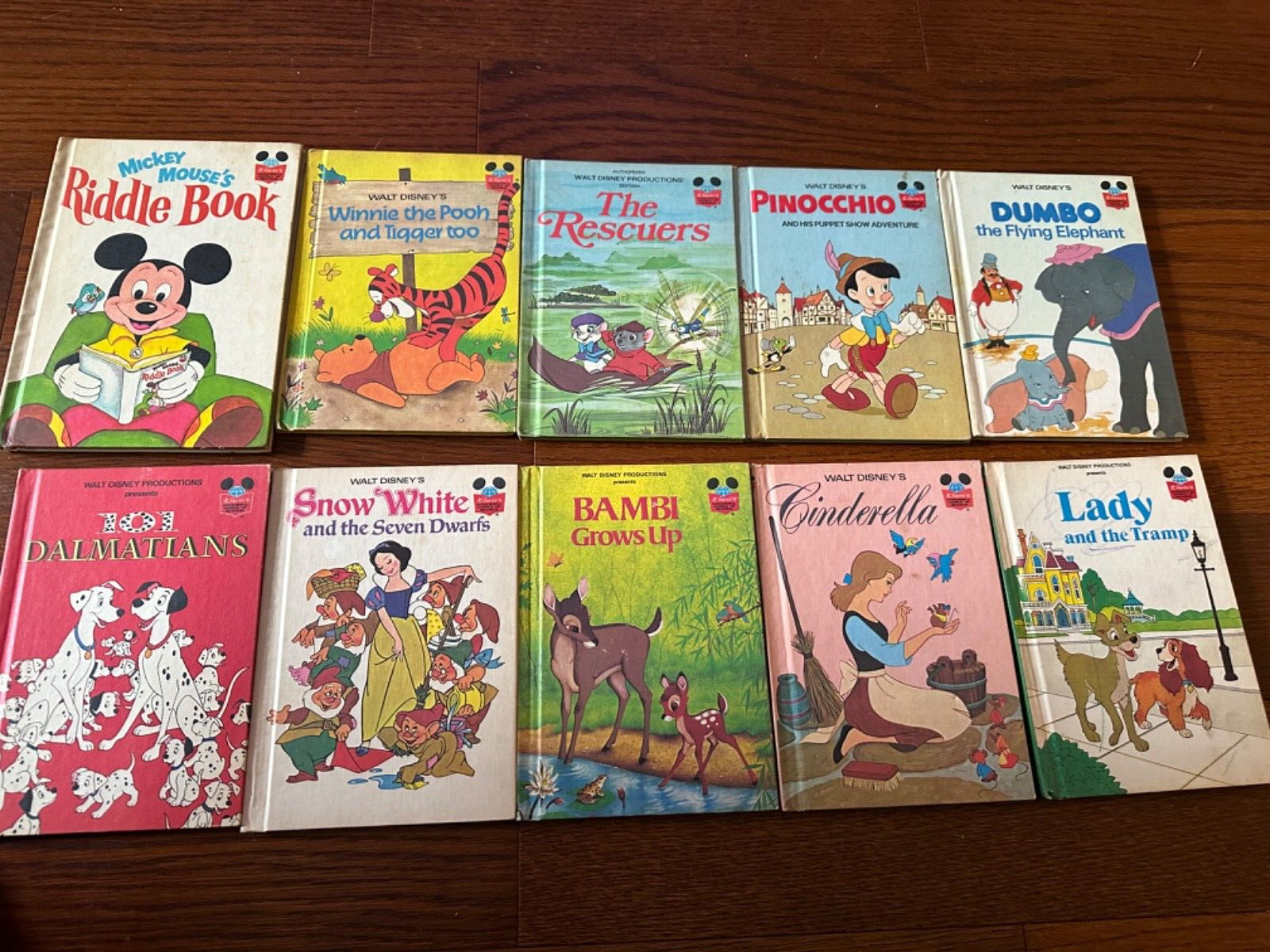 Lot of 10 VIntage Walt Disney Wonderful World of Reading 1970s