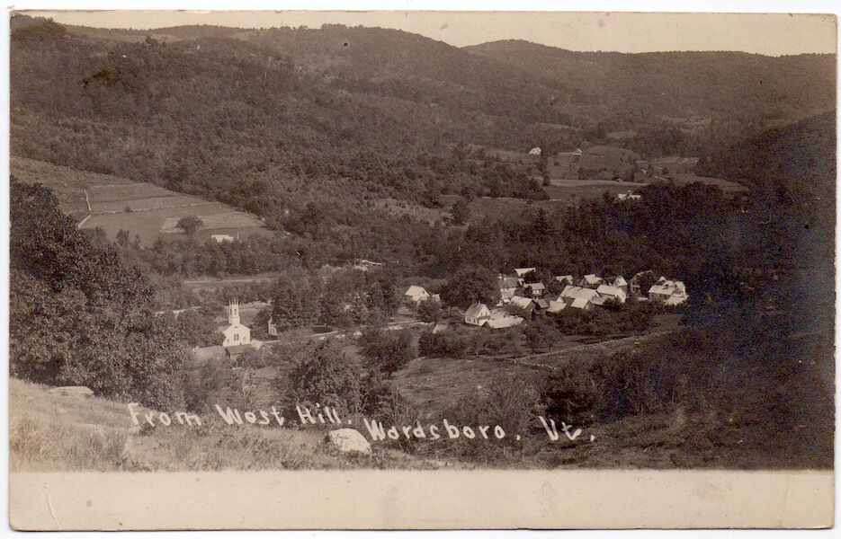 Real Photo Postcard View from West Hill in Wardsboro, Vermont~106898