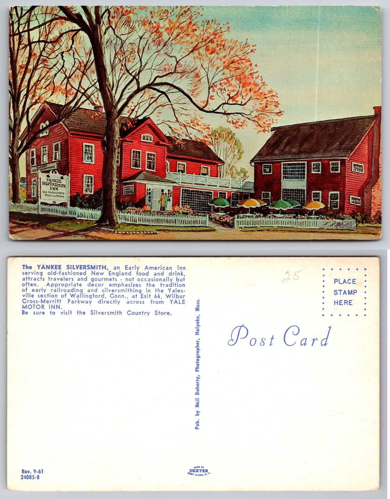 Yankee Silversmith Inn Wallingford Connecticut Postcard Yankee Silversmith Inn Wallingford Connecticut Postcard