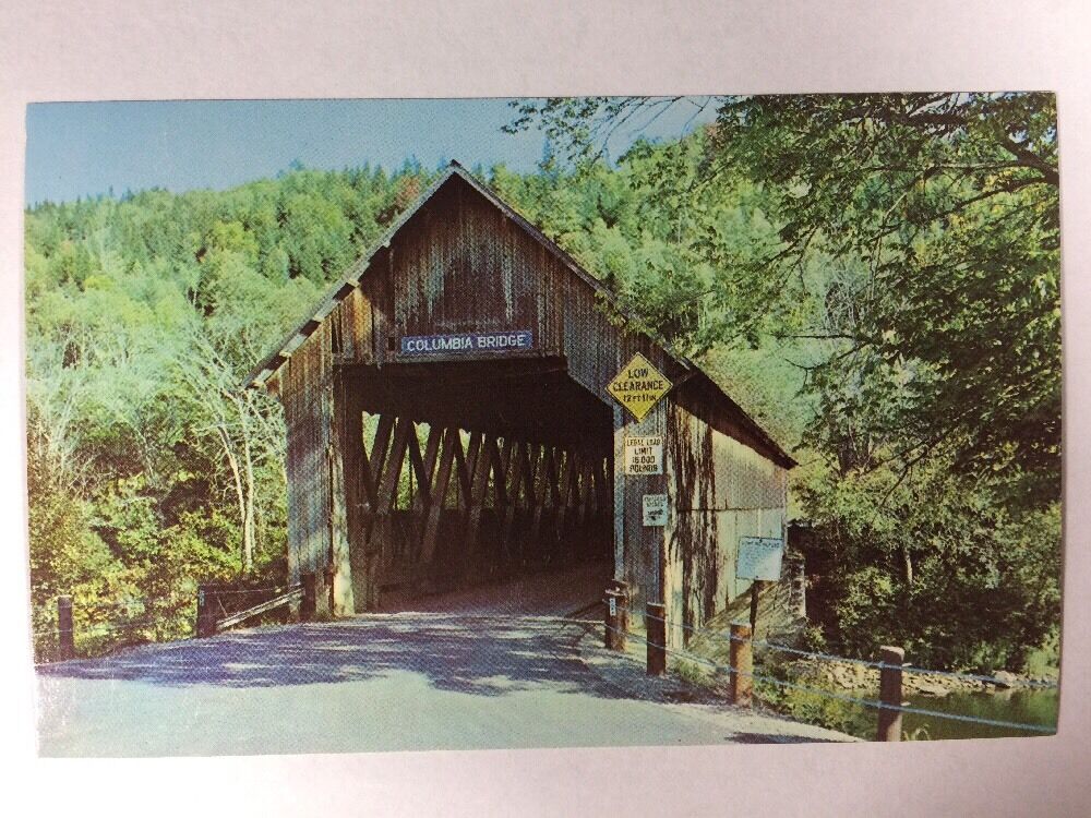 The Columbia Bridge, Lemington, Vermont & New Hampshire Chrome Postcard Unused
