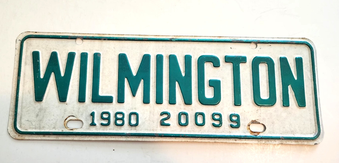 VINTAGE 1980 WILMINGTON NC CITY LICENSE PLATE #20099