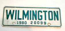 VINTAGE 1980 WILMINGTON NC CITY LICENSE PLATE #20099 picture