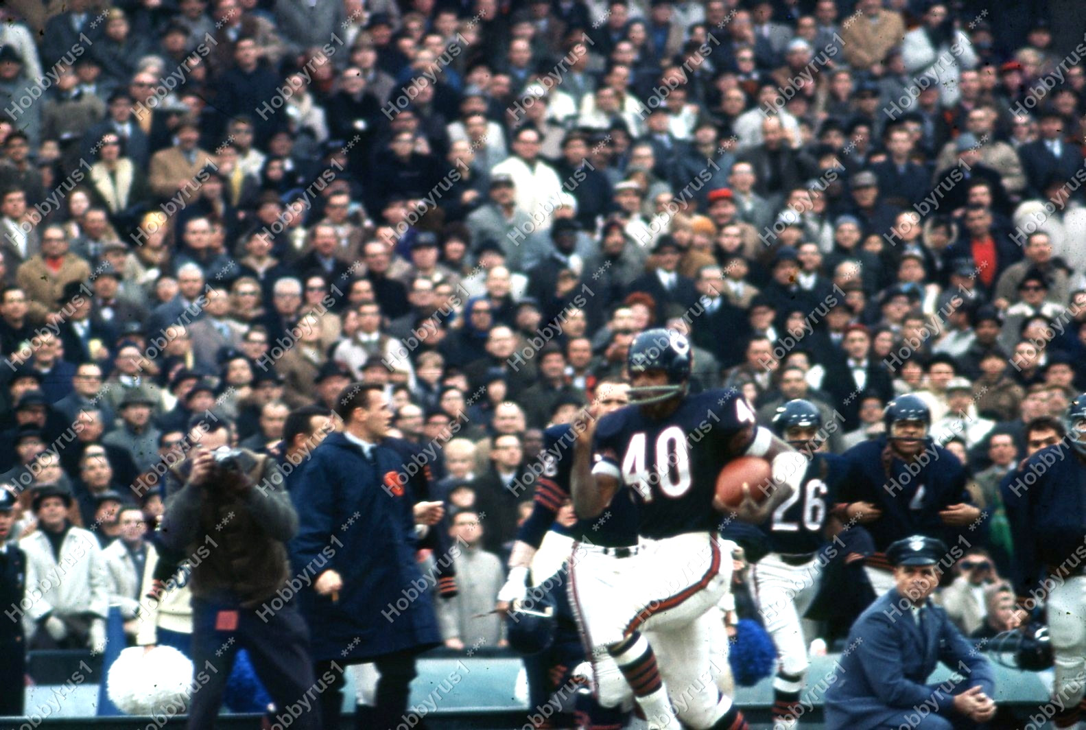 Gale Sayers Chicago Bears NFL Football 1960s Original 35mm Photo Slide Gale Sayers Chicago Bears NFL Football 1960s Original 35mm Photo Slide