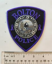  Bolton Massachusetts Police Patch - Purple Domestic Violence Awareness  picture