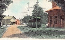 Traction Station Trolley Depot Stow Chautauqua Lake NY Postcard picture