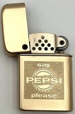 Vintage Say Pepsi Please Cigarette Lighter Bowers Storm Master USA Aluminum picture