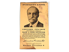 Gifford Pinchot Republican Governor Election Campaign Brochure Roosevelt Endorse picture