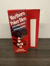 Vintage New in Box 1990 Marlboro Poker Dice Leather Pouch & Game Booklet New picture