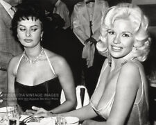 1957 Sophia Loren & Jayne Mansfield at a Party - Sexy Cleavage Publicity Photo picture