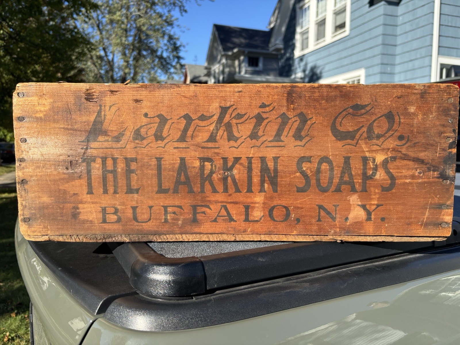 Antique Larkin Soap Advertising Wood Crate Buffalo NY Display General Store Sign Antique Larkin Soap Advertising Wood Crate Buffalo NY Display General Store Sign