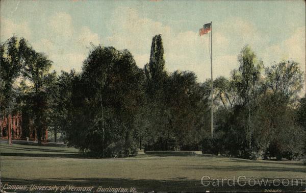 1911 Burlington,VT Campus,University of Vermont Chittenden County Postcard