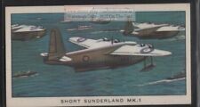 Short Sunderland British Flying Boat Patrol Bomber Aircraft Vintage Ad Card 8 picture
