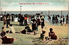 Vtg Isle of Palms South Carolina SC Bathing Scene Beach View pre-1908 Postcard picture