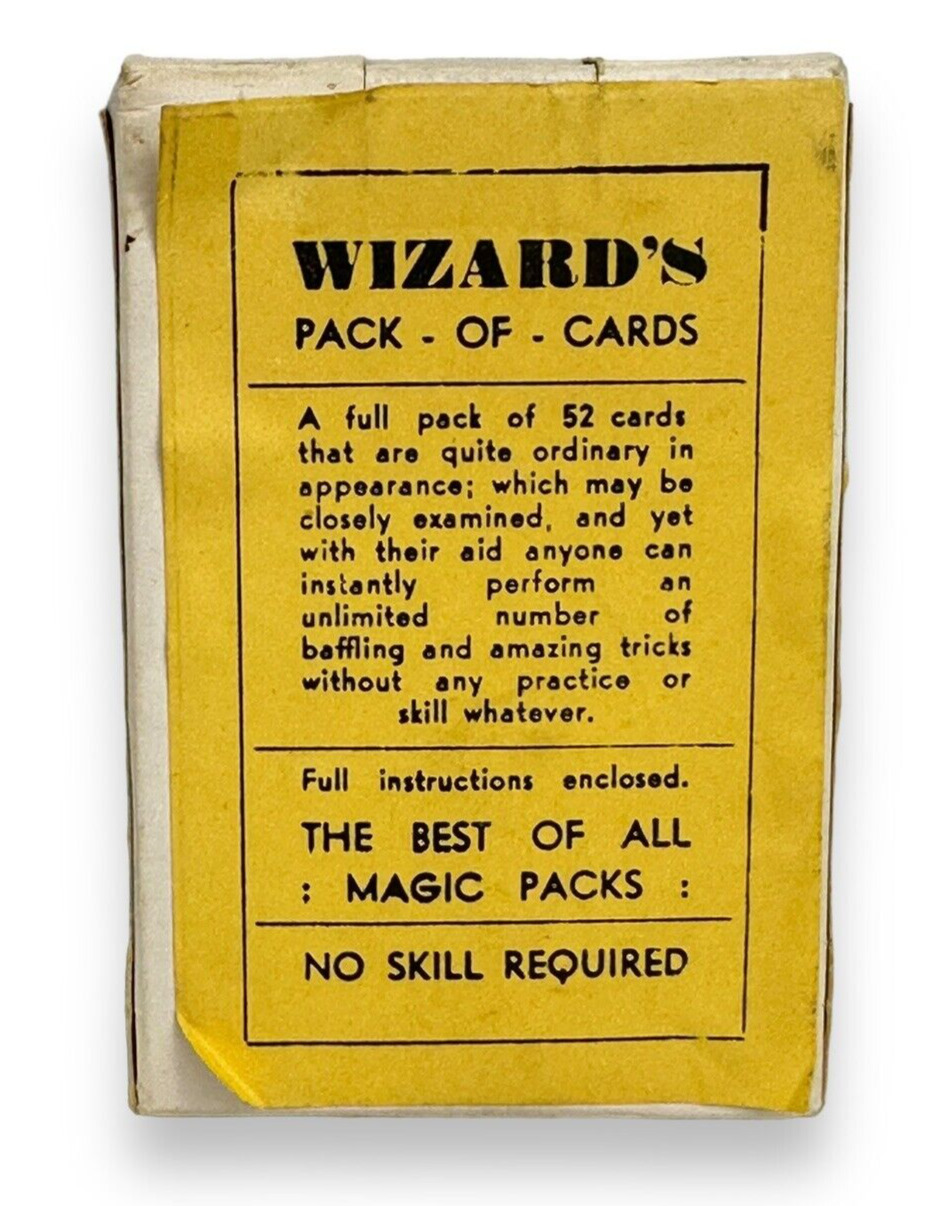 Wizard's Magic Cards Trick Card Deck Ron MacMillan w/ Instructions Vintage Rare